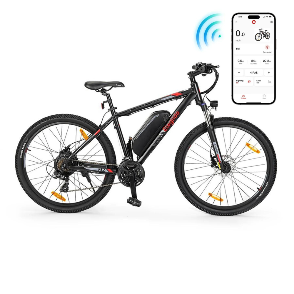 Eleglide M2 27.5" Electric Mountain Bike, 15.5MPH facing right in a white studio setting 