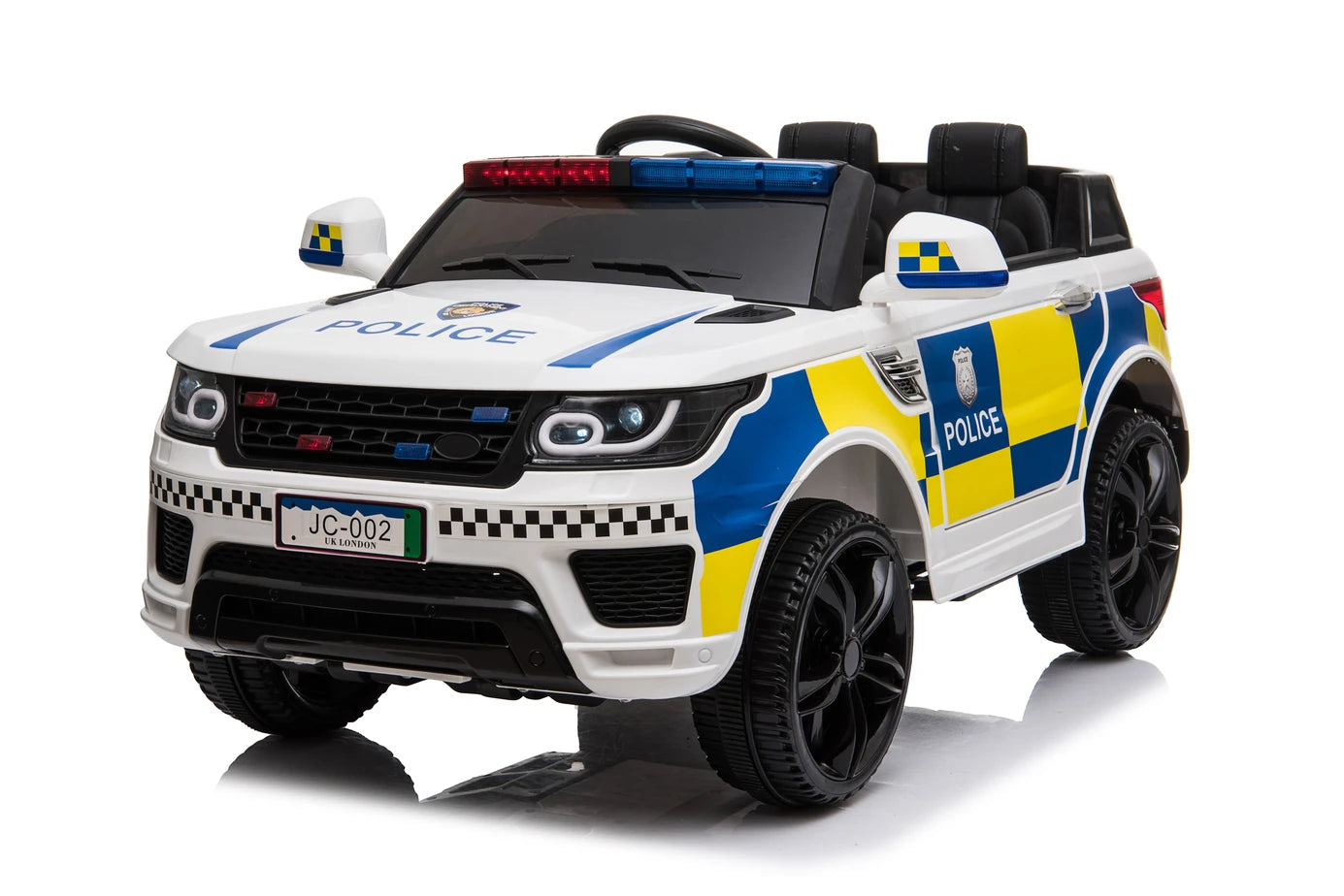 Kids Police 4×4 SUV 12v Electric Ride-on Car with Leather Seat