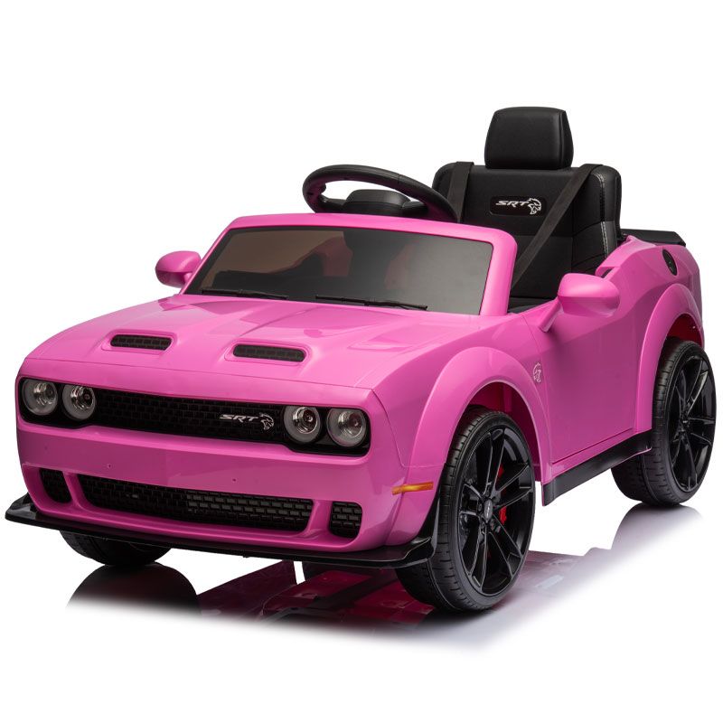 Kids Electric Ride On 12V Dodge Challenger Pink Ride on Kids Car