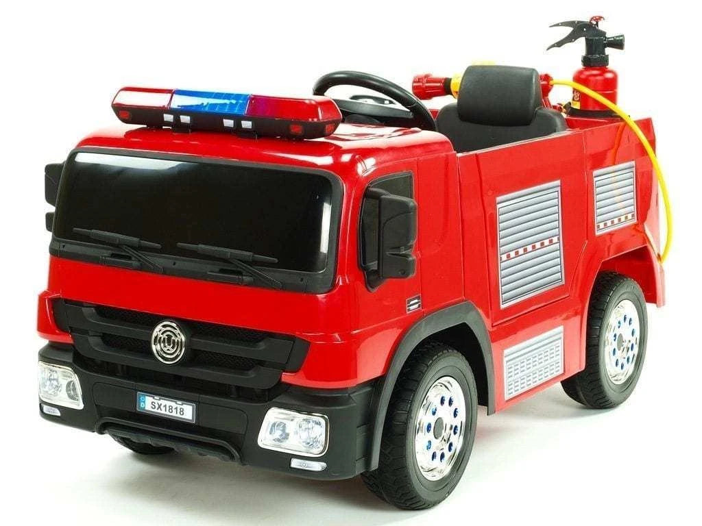 Kids 12v Electric Ride-on Fire Engine with Parental Remote – SX1818